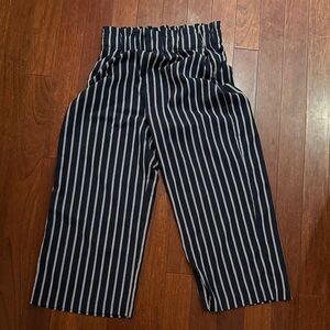 Dynamite Navy Striped Casual Pants
